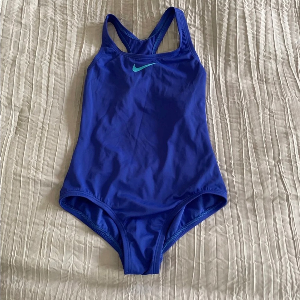 Nike royal blue swim suit 8